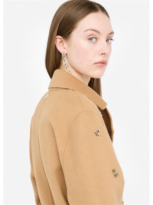 Cappotto in lana con ricami gioiello LIU JO | MF5111T4627/71320